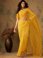Womens Fashion Ethnic Yellow Color Sarees-MLSHWSA1210YLW0ONE