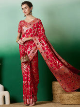 Womens Fashion Ethnic Red Color Sarees-MLSHWSA1377RED0ONE