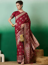 Womens Fashion Ethnic Maroon Color Sarees-MLSHWSA1386MRN0ONE