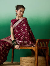 Womens Fashion Ethnic Wine Color Sarees-MLSHWSA1388WNE0ONE