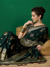 Womens Fashion Ethnic Green Color Sarees-MLSHWSA1391GRN0ONE