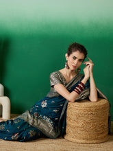 Womens Fashion Ethnic Teal Color Sarees-MLSHWSA1393TEL0ONE