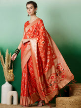 Womens Fashion Ethnic Orange Color Sarees-MLSHWSA1395ORG0ONE