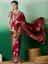 Womens Fashion Ethnic Red Color Sarees-MLSHWSA1403RED0ONE