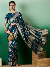 Womens Fashion Ethnic Teal Color Sarees-MLSHWSA1409TEL0ONE
