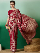 Womens Fashion Ethnic Maroon Color Sarees-MLSHWSA1410MRN0ONE