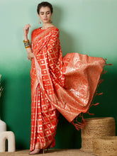 Womens Fashion Ethnic Orange Color Sarees-MLSHWSA1411ORG0ONE