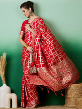 Womens Fashion Ethnic Red Color Sarees-MLSHWSA1412RED0ONE