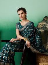Womens Fashion Ethnic Teal Color Sarees-MLSHWSA1418TEL0ONE