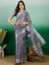 Womens Fashion Ethnic Grey Color Sarees-MLSHWSA1436GRY0ONE