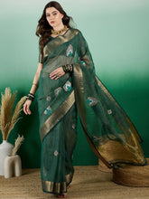 Womens Fashion Ethnic Green Color Sarees-MLSHWSA1449GRN0ONE