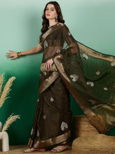 Womens Fashion Ethnic Green Color Sarees-MLSHWSA1450GRN0ONE