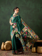 Womens Fashion Ethnic Green Color Sarees-MLSHWSA1462GRN0ONE