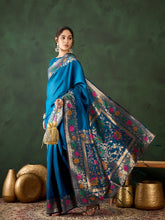 Womens Fashion Ethnic Teal Color Sarees-MLSHWSA1467TEL0ONE