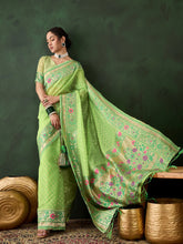 Womens Fashion Ethnic Pista Green Color Sarees-MLSHWSA1485PSG0ONE