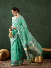 Womens Fashion Ethnic Sea Green Color Sarees-MLSHWSA1486SGR0ONE