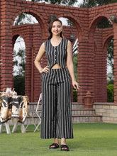Stylum Women's Black Printed Cotton Blend Co-Ords Set (CSBLACKSCOTT)