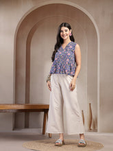 Stylum Women's Blue Floral Printed Katha Cotton Co-Ord Set (CSBLUESHEENA)