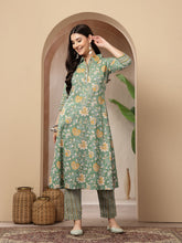 Stylum Women's Green Floral Printed Cotton Co-Ords Set (CSGREENRANJAN)