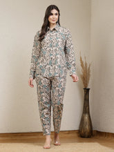 Women's Floral Printed Rayon Co-Ord Set-CSNESTLESAND