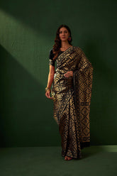 Womens Fashion Ethnic Black Color Sarees-MLSHWSA1154BLK0ONE