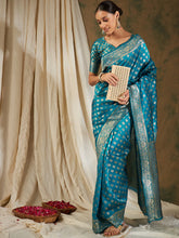 Womens Fashion Ethnic Blue Color Sarees-MLSHWSA1190BLU0ONE