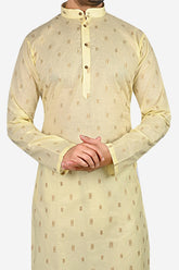 Cotton Kurta for Men - Yellow | KPDU772213