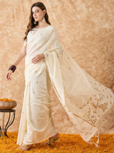 Womens Fashion Ethnic Off White Color Sarees-MLSHWSA1530OFW0ONE