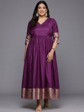 Embellished V-Neck A-Line Ethnic Dresses