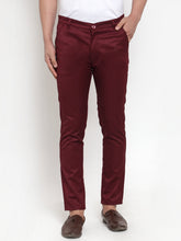DesiQlo Men's Maroon Solid Formal Trousers ( FGP 253Maroon )