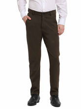 DesiQlo Men's Olive 4-Way Lycra Tapered Fit Trousers ( FGP 269Olive )