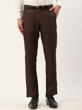 DesiQlo Men's Coffee Checked Formal Trousers ( FGP 270Coffee )
