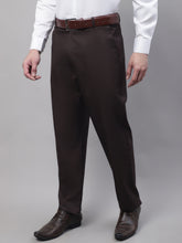 DesiQlo Men's Coffee Tapered Fit Formal Trousers