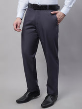 DesiQlo Men's Grey Tapered Fit Formal Trousers