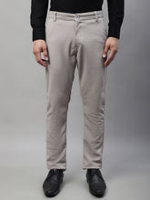 DesiQlo Men's Light Grey Tapered Fit Formal Trousers