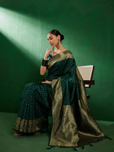Womens Fashion Ethnic Green Color Sarees-MLSHWSA1253GRN0ONE