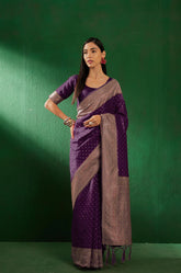 Womens Fashion Ethnic Purple Color Sarees-MLSHWSA1255PUP0ONE