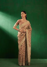 Womens Fashion Ethnic Gold Color Sarees-MLSHWSA1240GLD0ONE