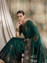 Womens Fashion Ethnic Green Color Sarees-MLSHWSA1609GRN0ONE