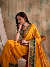 Womens Fashion Ethnic Mustard Color Sarees-MLSHWSA1563MUS0ONE