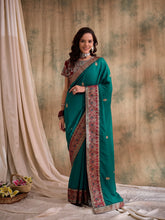 Womens Fashion Ethnic Green Color Sarees-MLSHWSA1566GRN0ONE