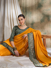 Womens Fashion Ethnic Yellow Color Sarees-MLSHWSA1541YLW0ONE