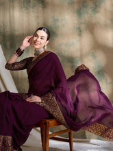 Womens Fashion Ethnic Purple Color Sarees-MLSHWSA1569PUP0ONE