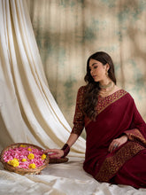 Womens Fashion Ethnic Maroon Color Sarees-MLSHWSA1571MRN0ONE