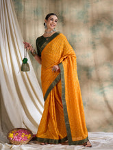 Womens Fashion Ethnic Yellow Color Sarees-MLSHWSA1551YLW0ONE