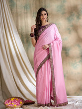 Womens Fashion Ethnic Pink Color Sarees-MLSHWSA1554PNK0ONE