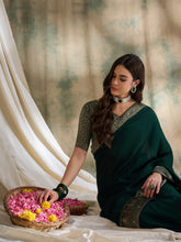 Womens Fashion Ethnic Green Color Sarees-MLSHWSA1583GRN0ONE