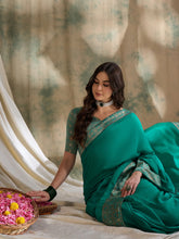 Womens Fashion Ethnic Sea Green Color Sarees-MLSHWSA1584SGR0ONE