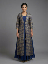 Printed Round Neck Empire Ethnic Dresses