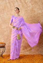 Womens Fashion Ethnic Lavender Color Sarees-MLSHWSA1503LVR0ONE
